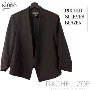 RACHEL ZOE Black Cropped Power Blazer